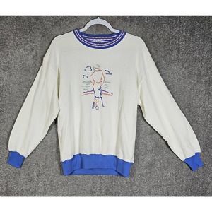Vintage USA La Mode Active Sportswear Embroidered Sweatshirt Womens‎ Size Medium